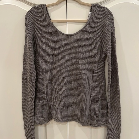 Feel the Piece Open Back Sweater - Gray - Picture 1 of 8